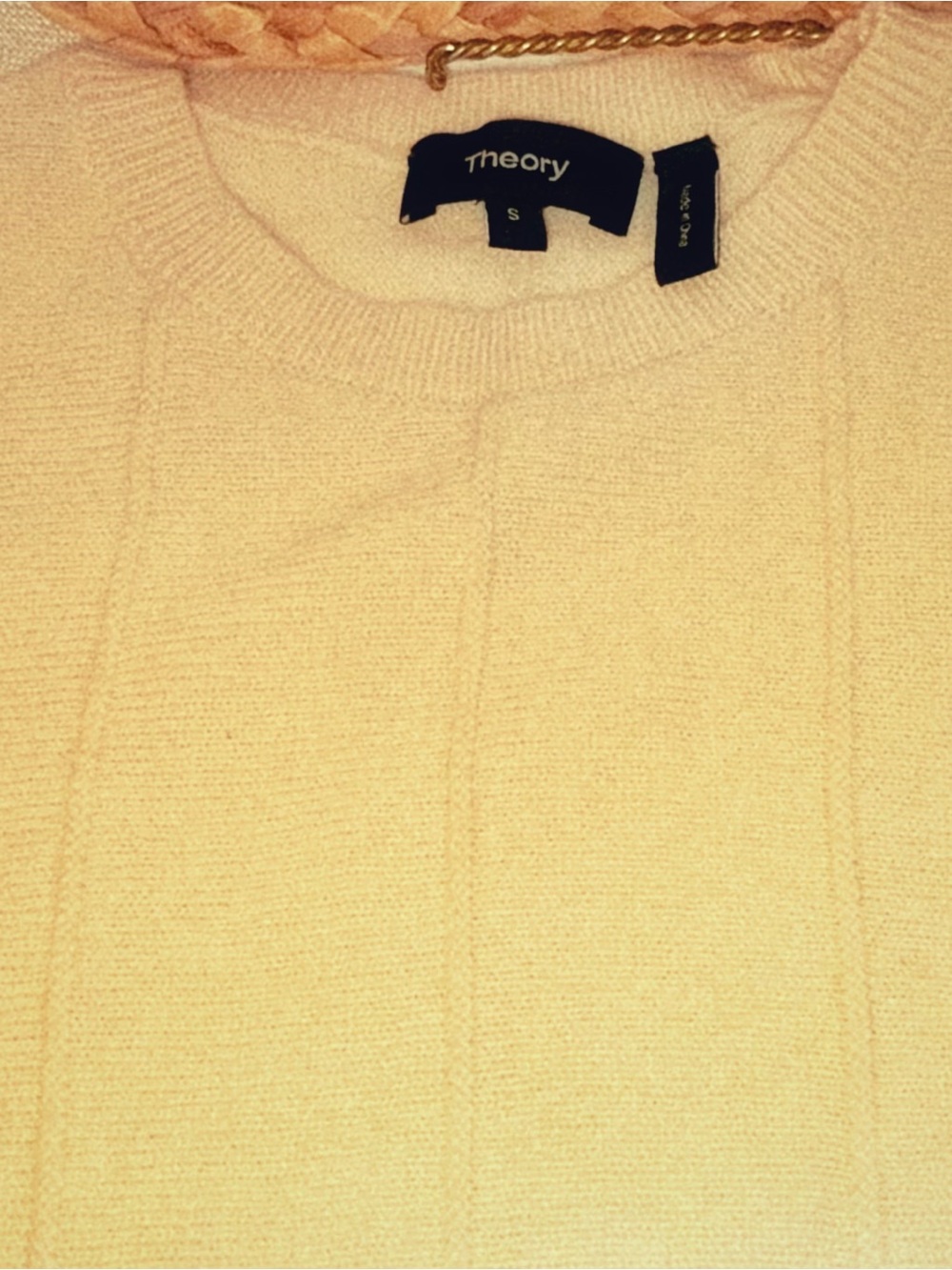 100% Cashmere • Theory • White Chocolate Biscotti • Quiet Luxury Vest - Picture 5 of 9